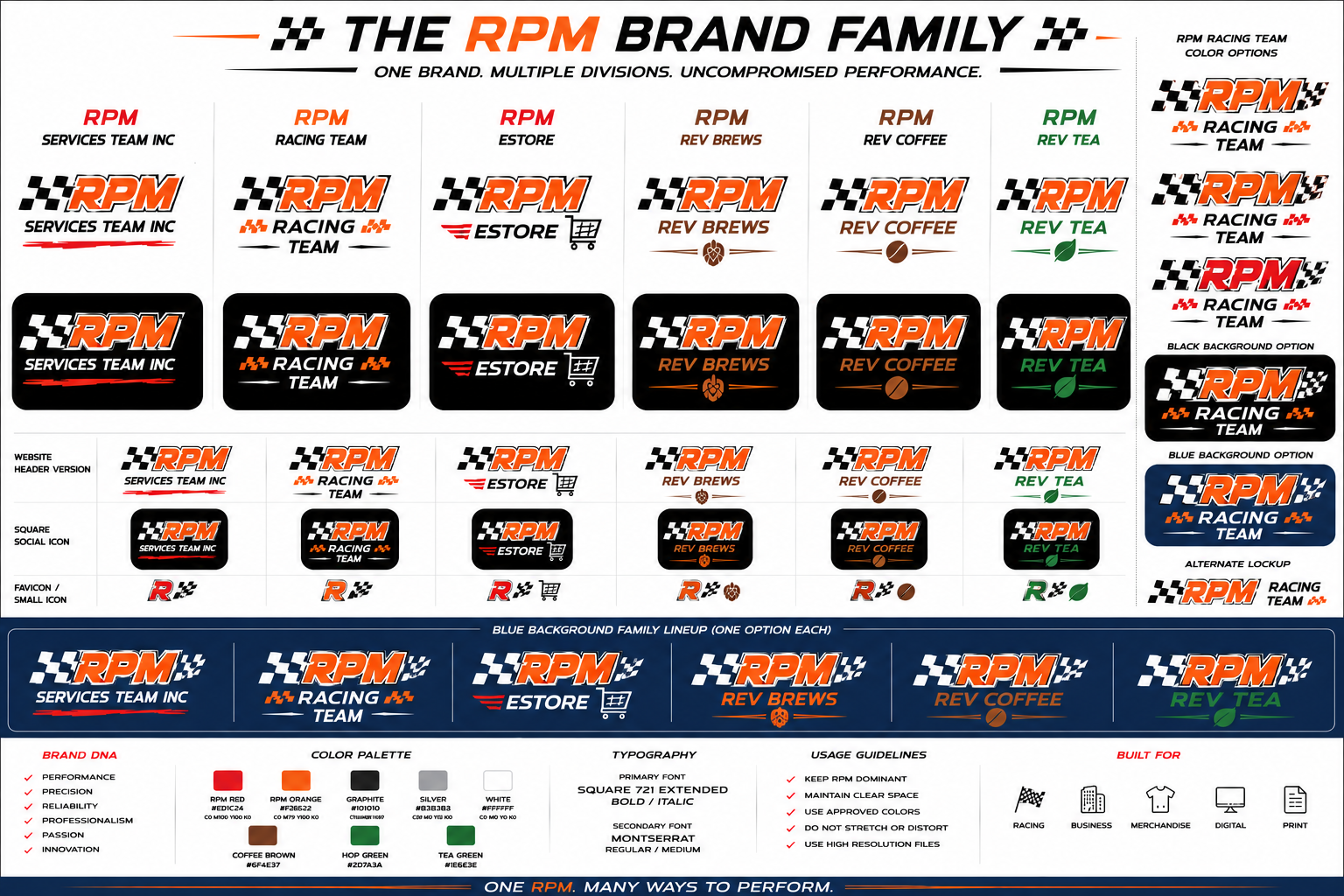 RPM Racing Team mockup